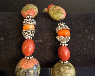 DoubleStrand Jasper Bead Bracelet with Sterling Clasp
