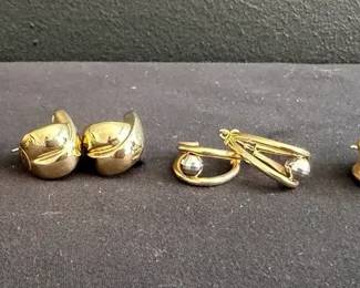 7.69g Four Pairs of 14K Gold Hoop Earrings