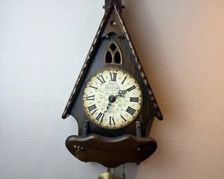 Vintage New England Clock Co. GothicStyle Wall Clock