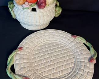 Fitz and Floyd Signature Collection Vegetable Basket Soup Tureen