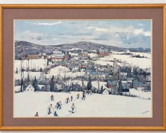 Paul Sample Signed Winter Village Print