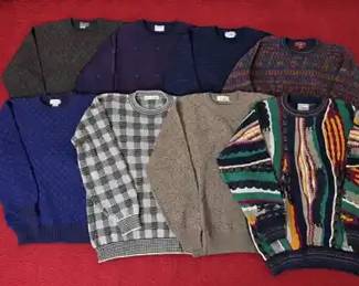 Mens Wool Sweater Lot Carlo Alberto Tricots St Raphael Izod Club Regency Size M L XL