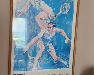 Vintage Leroy Neiman Tennis Print