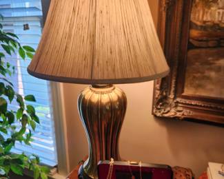 Pair of Brass Lamps