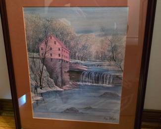 P BUCKLEY MOSS, "Lanterman's Mill", 1986, signed/double matted/numbered,