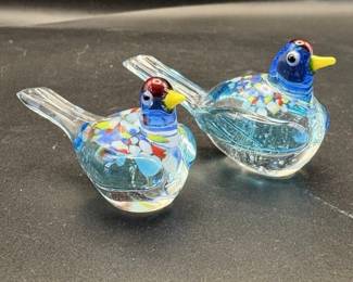 Art glass birds