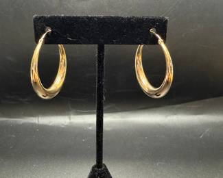 Gold tone sterling silver earrings