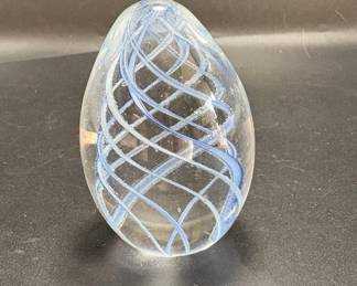 Russ berry signed art glass paperweight