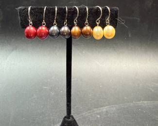 Sterling silver and freshwater pearl earrings