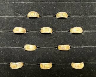 Stamped pattern rings