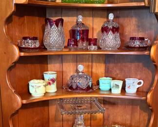 VASELINE GLASS, RUBY FLASHED GLASS, ADVERTISING GLASS & MORE