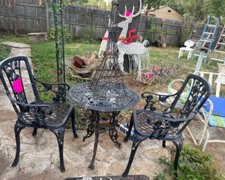 Vintage Wrought Iron Bistro Set