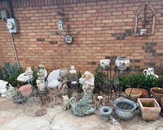 Lots of Outdoor Statues, Pots and More