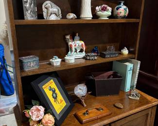Miniature box collection; modern Staffordshire figure