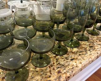 Gorham Reizart Spring Green stemware