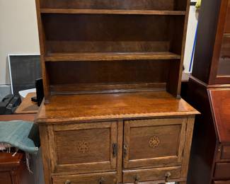 English Oak "Welsh Cupboard" Art Deco