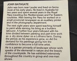 John Bathgate -English artist