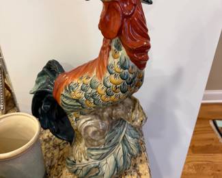 Large pottery rooster