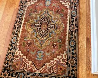 36.6" x 49.5 hand knotted Indian rug