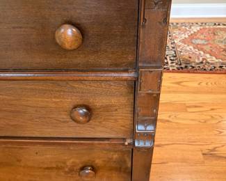Antique 4 drawer dresser -one hidden