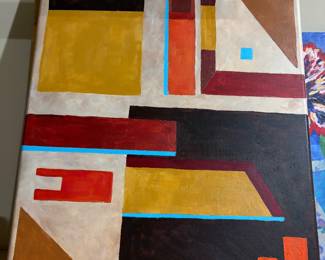 one of two dozen paintings by late client