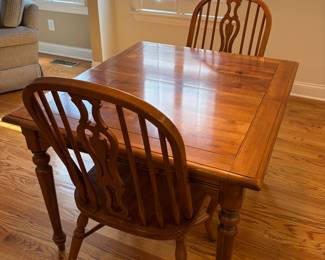 breakfast table with leaf; two chairs