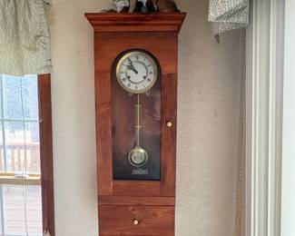 Hanging wall clock handcrafted