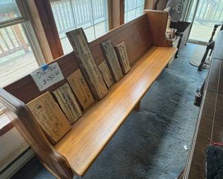 Oak Church Pew