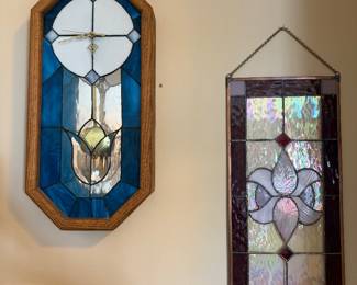 Stained glass clock