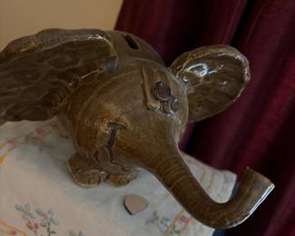 Vintage elephant bank