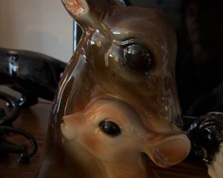  vintage Royal Copley ceramic doe