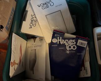 vintage packaged women's hosiery and pantyhose,
