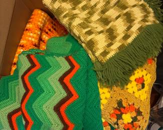 Vintage crocheted afgans
