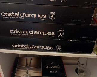  boxed sets of vintage Cristal d'Arques