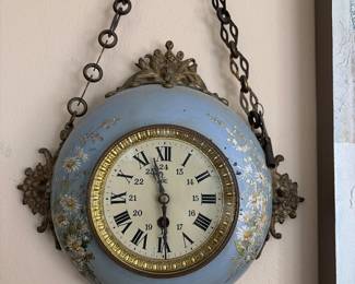 antique French baker's wall clock