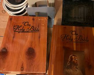 Wooden bible boxes