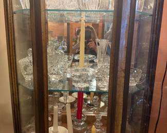Corner curio cabinet
