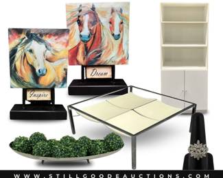 Waterford, Rowe pottery, original movie poster, Herend figurine, Indiana glass, Kitchenaid attachments, and more!