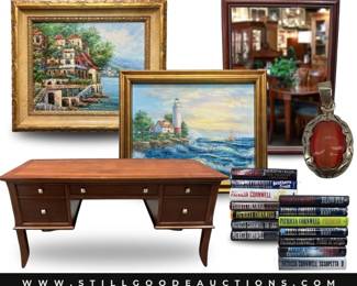 Victorian chair, cast iron cookware, handbags, rug, Star Wars, Pottery Barn, Barbie dolls, Lego, Arteriors, art glass, propane grill, Lululemon, picture frames, patio furniture, mirrors, and more!