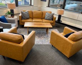 One of 15 rooms containing modern furniture and decor.