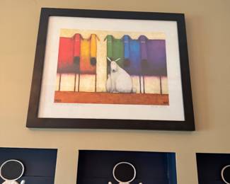 Daniel Patrick Kessler Signed Print "Rainbow Dogs with Bunny" 2012