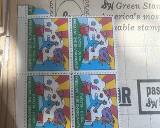 1974 Expo ’74 Spokane World’s Fair 10¢ U.S. Commemorative Stamps – “Preserve the Environment” – Mint Block of 4 – Colorful Environmental / World’s Fair Collectible