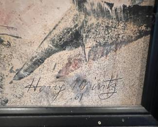 Harry Mintz '61 Signed Abstract Expressionist Painting