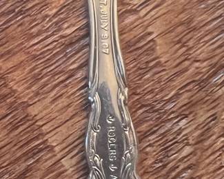 Antique Rogers Bros. A1 Silverplate Flatware, patented July 9, 1867, ornate Victorian-style pattern with scroll and foliate decoration.