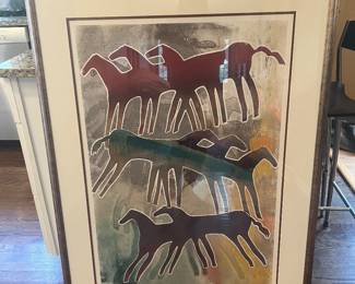 Jack R Eggman Signed Mixed Media Original Monotype 1/1