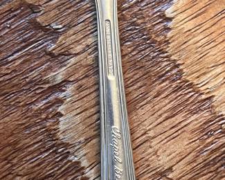Chapel Bells by International Silver Co. Sterling Silver Flatware, marked “INTERNATIONAL STERLING” and “Chapel Bells.” Classic mid-century American sterling pattern.