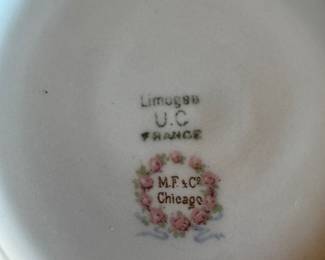 Limoges fine China for Marshall Fields & Co. Chicago