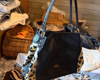 COACH Edie 31 Shoulder Bag with Blocked Leopard Print (Style No 32728)