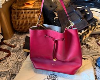 Lauren Ralph Lauren Debby Drawstring Bucket Bag with Removable Interior Pouch