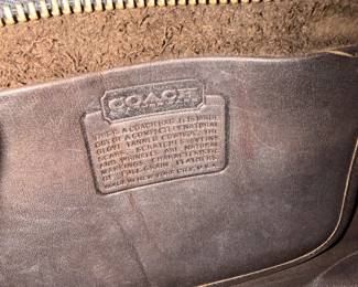 Vintage Coach (#9430) Brown Suede and Leather Handled Slim Satchel Bag designed by Bonnie Cashin, 1970s with Authentic Coach Creed Stamp, 1970s, Original NYC Factory
